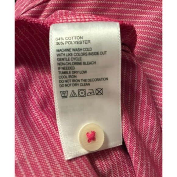 NWT Tommy Bahama Polo Men's XL Very Berry Pink Short Sleeve Stripes - Picture 8 of 10